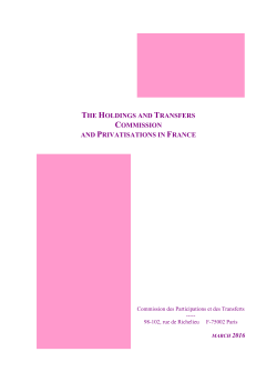 the holdings and transfers commission and privatisations in france