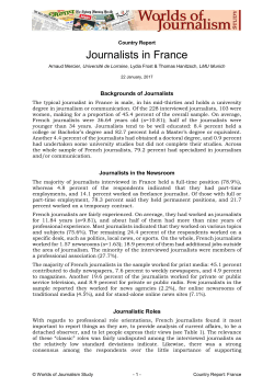 Journalists in France