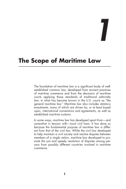 The Scope of Maritime Law