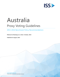 2015-2016 Australia Proxy Voting Guidelines