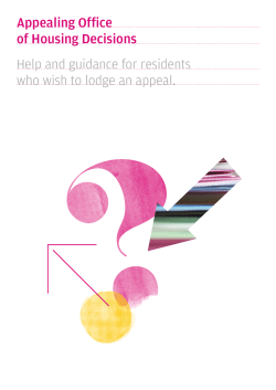 Appealing Office of Housing Decisions Help and guidance for