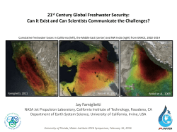 21st Century Global Freshwater Security: Can it Exist and Can