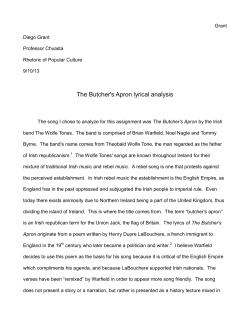 The Butcher`s Apron lyrical analysis