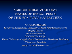 AGRICULTURAL ZOOLOGY: NAMES OF INSECT PESTS OF THE