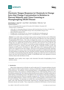 Electronic Tongue Response to Chemicals in Orange Juice that
