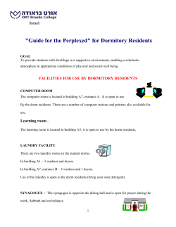 Guide For The Perplexed For Dormitory Residents