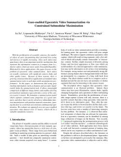 Gaze-enabled Egocentric Video Summarization via Constrained