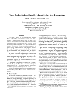 Tensor Product Surfaces Guided by Minimal Surface Area