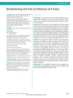 Breastfeeding and Risk of Infections at 6 Years