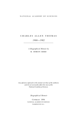 charles allen thomas - National Academy of Sciences