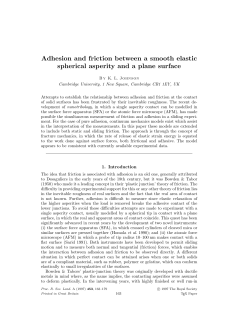 Adhesion and friction between a smooth elastic spherical asperity