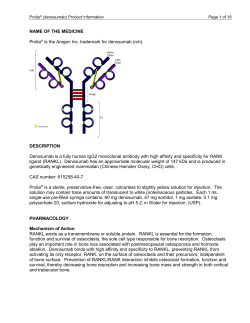 NAME OF THE MEDICINE Prolia&reg; is the Amgen Inc