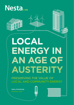 preserving the value of local and community energy