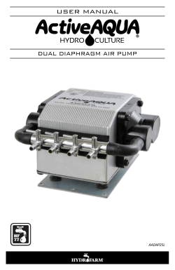 user manual dual diaphragm air pump