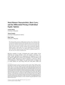 Stock Return Characteristics, Skew Laws, and
