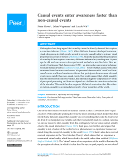 Causal events enter awareness faster than non-causal events