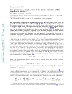 Self-gravity as an explanation of the fractal structure of the