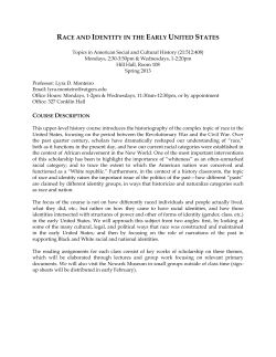 race and identity in the early united states