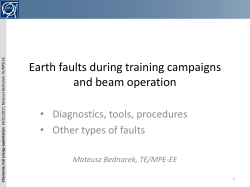 Earth faults during training campaigns and beam