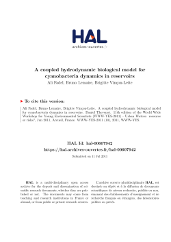 A coupled hydrodynamic biological model for cyanobacteria