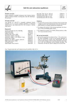 LEP 5.2.01 Half-life and radioactive equilibrium