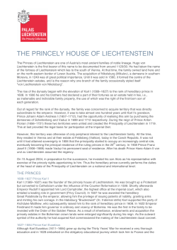 the princely house of liechtenstein