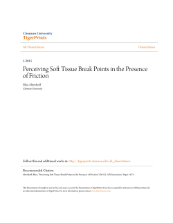 Perceiving Soft Tissue Break Points in the Presence of Friction