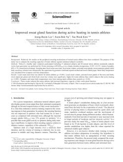 Improved sweat gland function during active heating in tennis athletes