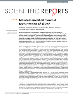 Maskless inverted pyramid texturization of silicon