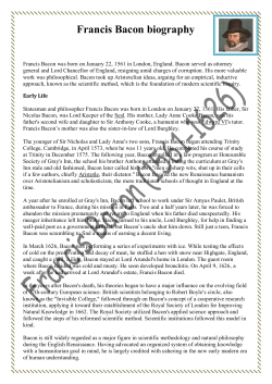 Francis Bacon biography