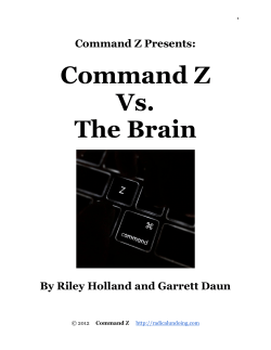 Command Z Versus The Brain