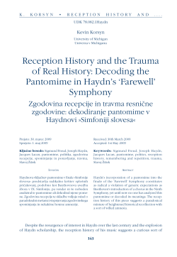 Reception History and the Trauma of Real History