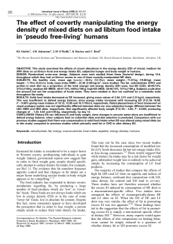 The effect of covertly manipulating the energy density of