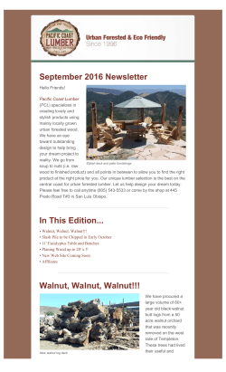 Sept 2016 Newsletter for Pacific Coast Lumber -