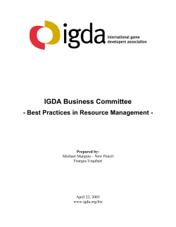 Best Practices in Resource Management