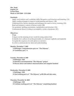 Mrs. Staab English 135 Lesson Plans Week of 12/07/2009