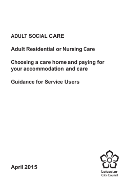 Guidance on choosing a care home and paying for your