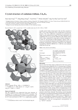Crystal structure of cadmium iridium, Cd41Ir8