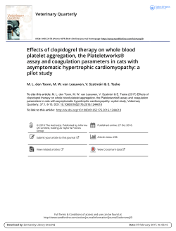 Effects of clopidogrel therapy on whole blood platelet aggregation