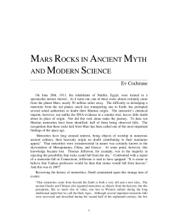 MARS ROCKS IN ANCIENT MYTH AND MODERN SCIENCE