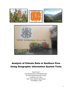 Analysis of Climate Data in Southern Peru Using Geographic