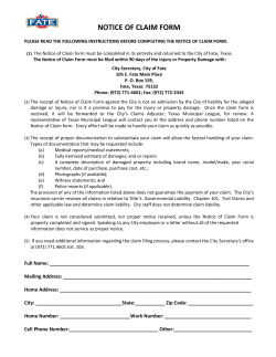 notice of claim form
