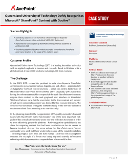 Queensland University of Technology Deftly Reorganises