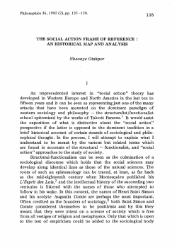 The Social Action Frame of Reference on Historical