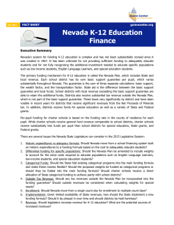 Nevada K-12 Education Finance - Guinn Center For Policy Priorities