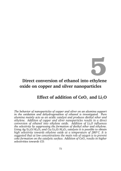 Direct conversion of ethanol into ethylene oxide on copper and