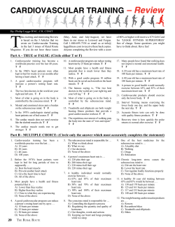 Cardiovascular Training - Review