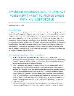 American Health Care Act Amendment Summary