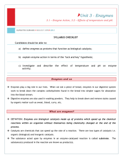 Unit 3 - Enzymes - Cikgu Sufeatin Biology Resources