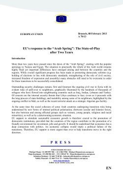 EU`s response to the &ldquo;Arab Spring&rdquo;: The State-of
